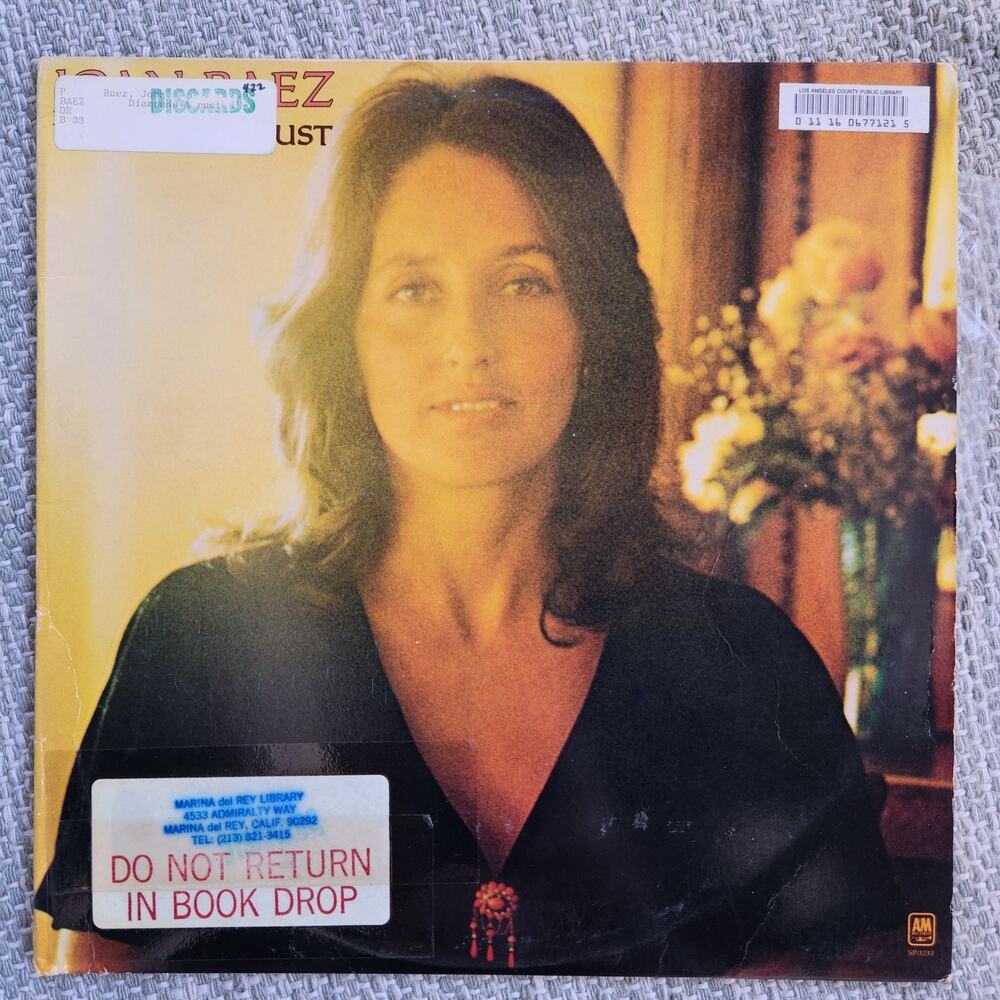 Joan Baez Diamonds & Rust LP 1975 A&M SP-4523 12" Stereo Folk Vocal